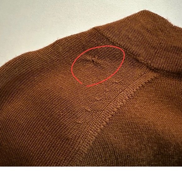 J Crew 100% Merino Wool Lightweight Cardigan Sweater Sz M Brown Button Front - Picture 7 of 9